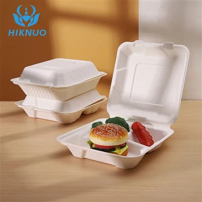 Bagasse Clamshell Manje Container